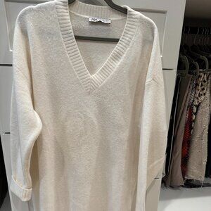 Zara Cream Sweater Dress